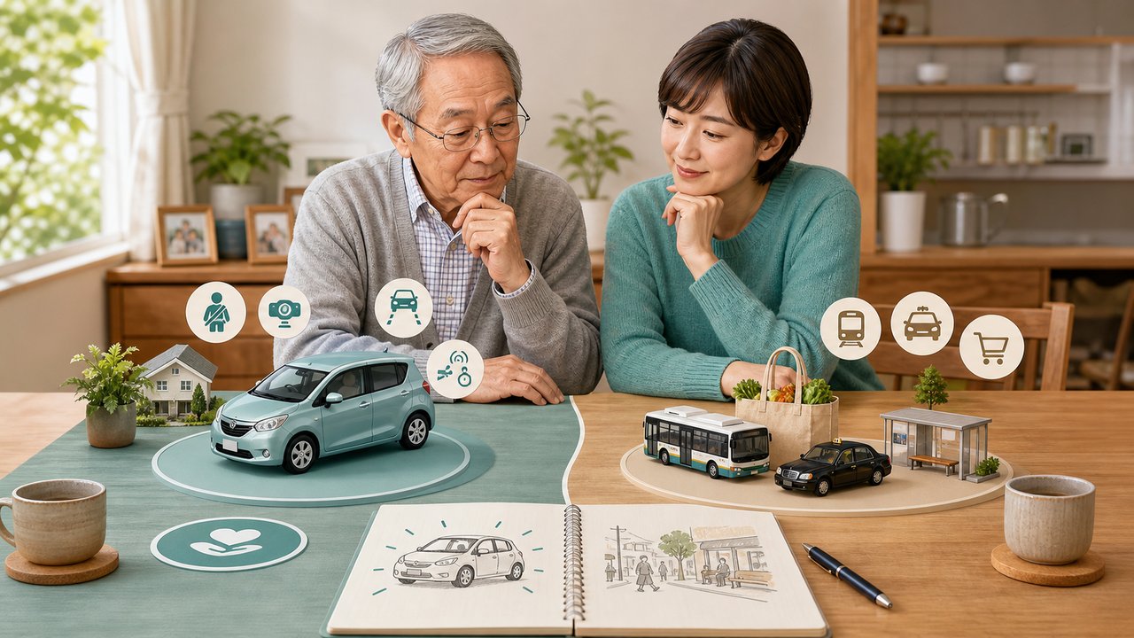 サポートカーへの乗り換えと自主返納の比較｜親の運転を続ける前に見る判断表のアイキャッチ画像